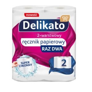 Ręcznik papierowy Delikato 2 szt. – chłonny i wytrzymały do kuchni i łazienki