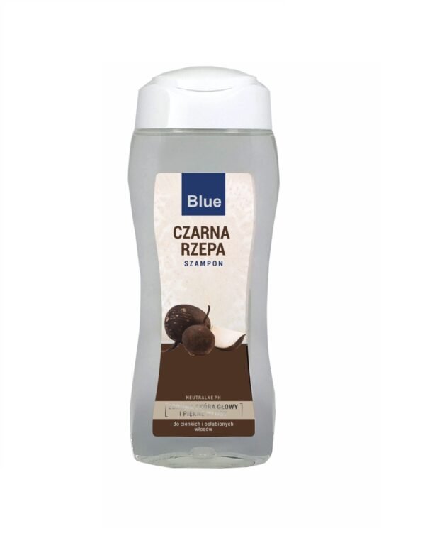 Szampon do włosów Blue Rzepa 300 ml – wzmacniający szampon z ekstraktem z czarnej rzepy