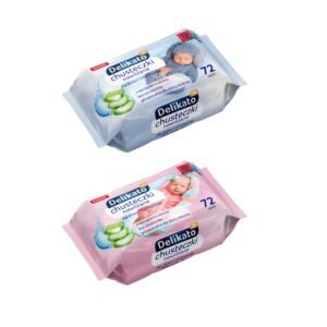 Delikato nawilżane chusteczki dla dzieci 72 szt. – delikatne, hipoalergiczne i nawilżające