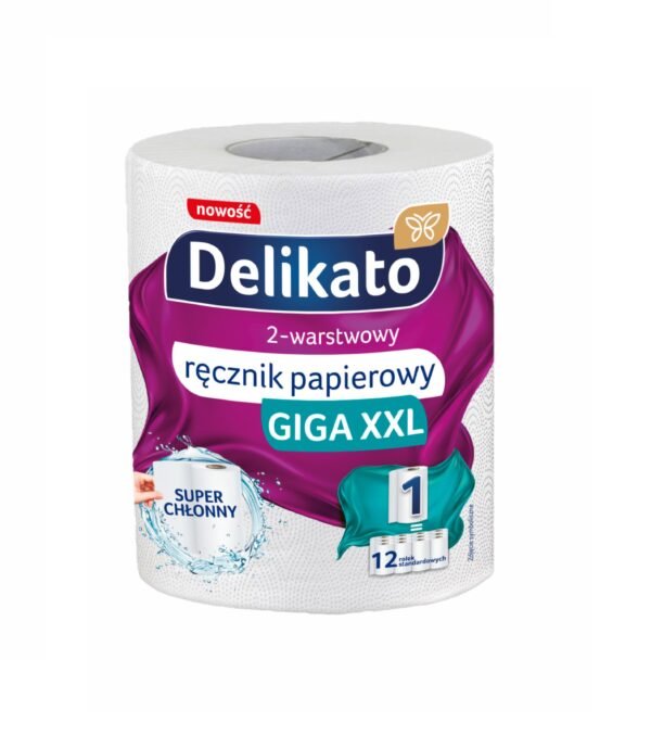 Delikato Mega długi i mocny ręcznik papierowy 500 listków XXL – superchłonny i trwały