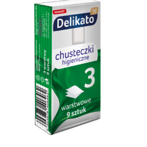 Delikato chusteczki higieniczne trzywarstwowe 10 paczek – superchłonne i wytrzymałe