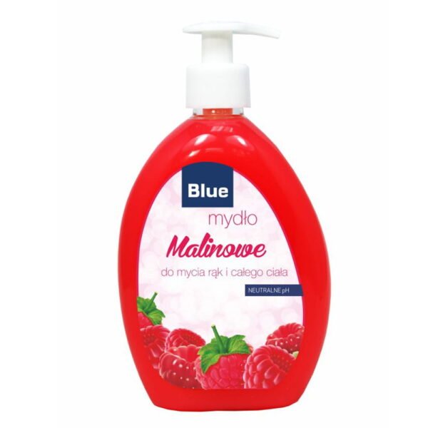 Blue mydło w płynie Malina 500 ml – delikatne mycie i intensywne nawilżenie z owocowym zapachem malin