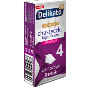 Delikato czterowarstwowe chusteczki higieniczne 10 paczek – superchłonne i miękkie