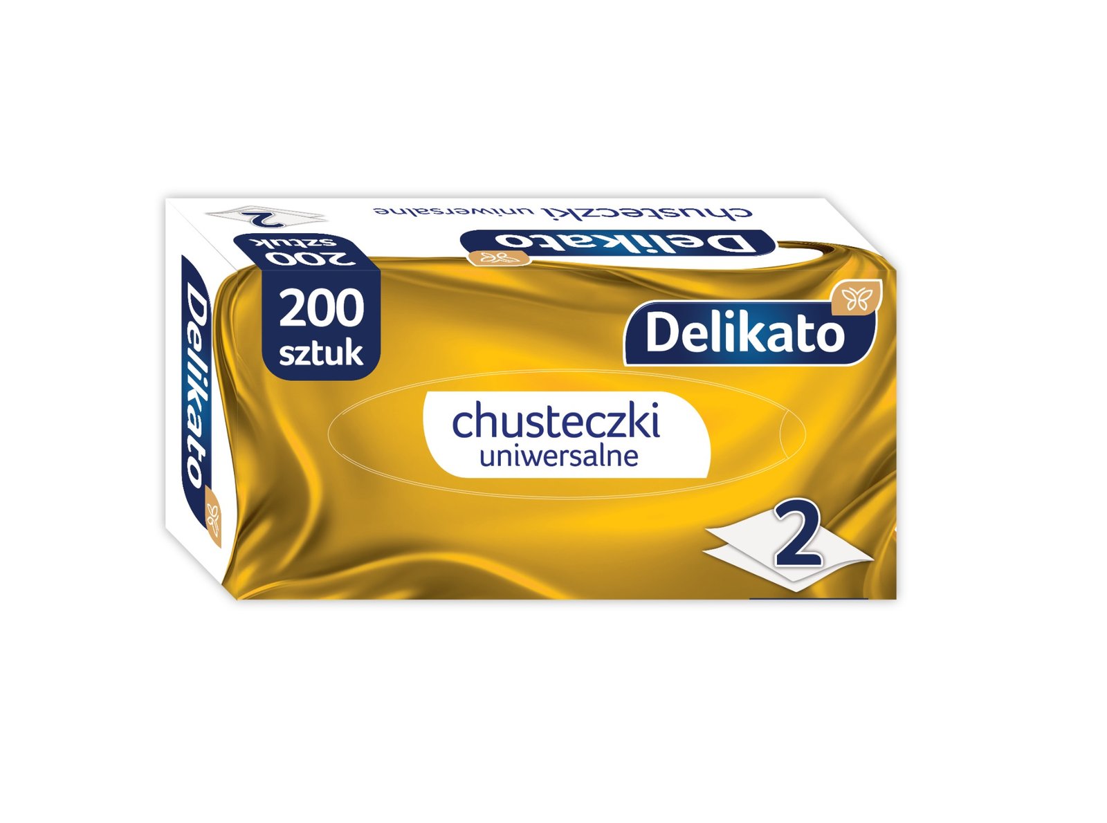 Delikato dwuwarstwowe chusteczki higieniczne karton 200 szt. – miękkie i chłonne