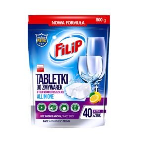 Filip tabletki do zmywarki All in One 40 szt. – kompleksowe czyszczenie i nabłyszczanie