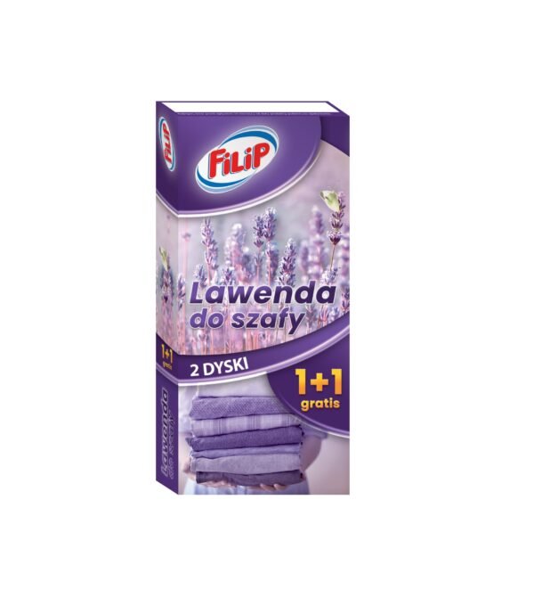 Filip Lawenda do szafy 2 dyski (1+1 gratis) – odświeżacz o intensywnym aromacie lawendy