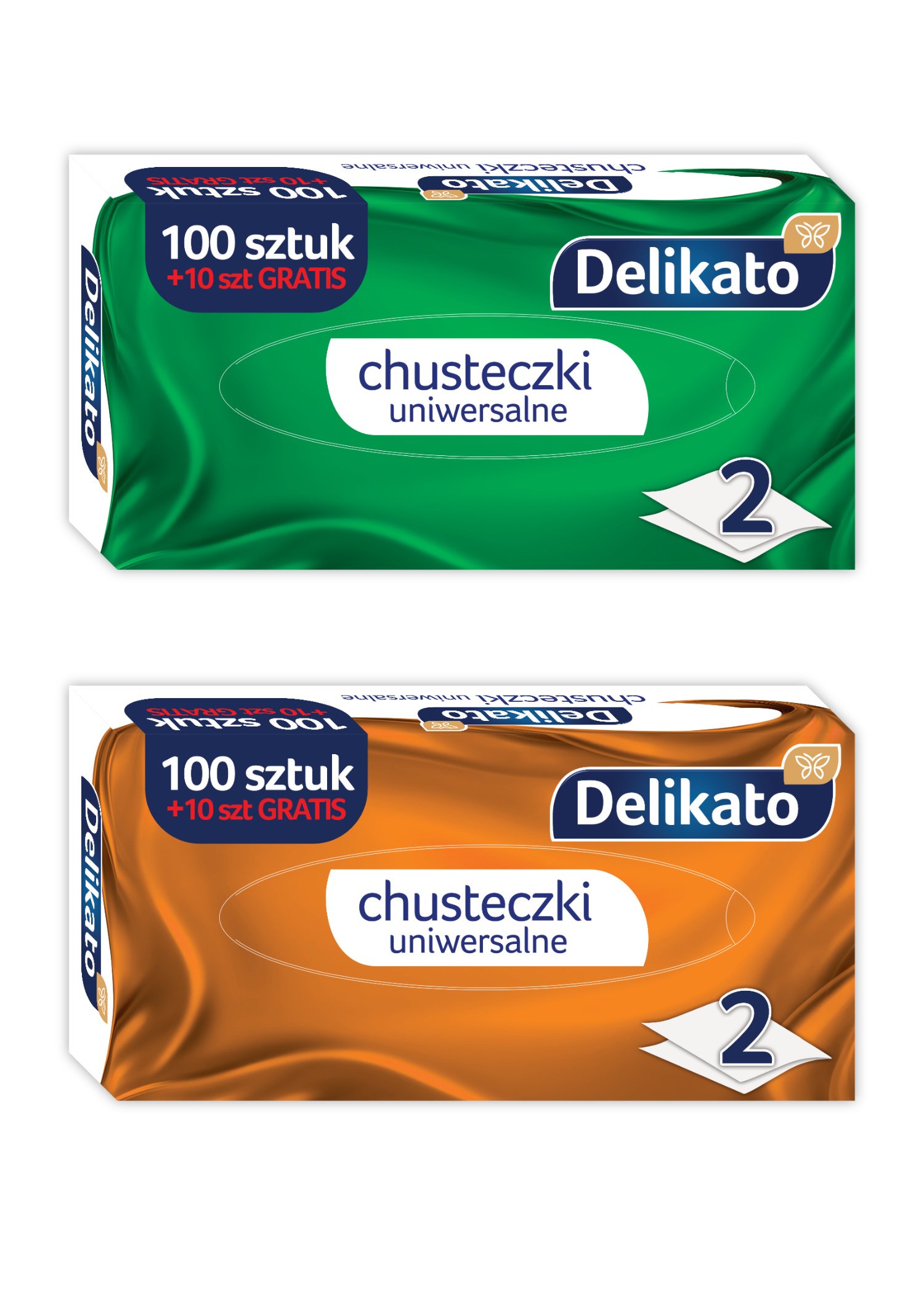 Chusteczki uniwersalne BOX A’100 2-warstwowe – wielofunkcyjne, chłonne i miękkie