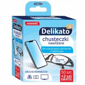 Delikato nawilżane chusteczki do okularów – bez smug i odświeżenie szkieł