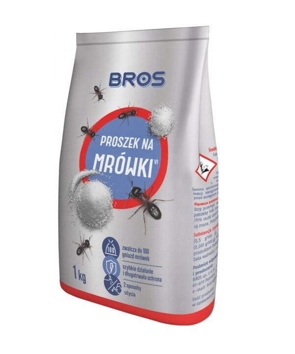 Bros proszek przeciw mrówkom 1 kg – skuteczna ochrona domu i ogrodu
