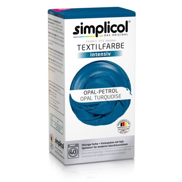Barwnik do tkanin Simplicol Opal Petrol – intensywny, trwały odcień niebiesko-szary do odświeżenia bawełny i lnu