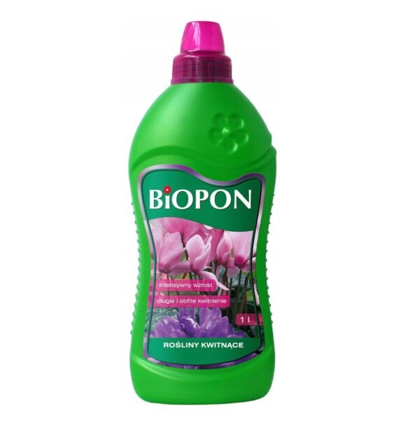 Biopon nawóz do roślin kwitnących 1 L – bogata formuła wspierająca obfite kwitnienie