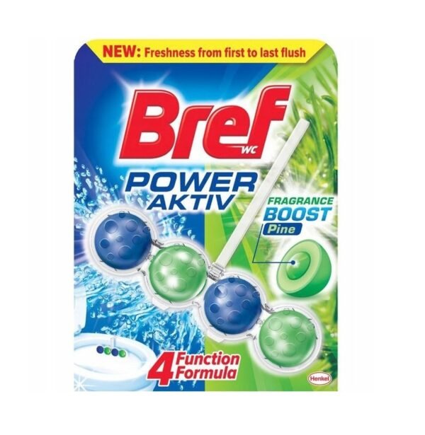 Bref Power Aktiv Pine kulki toaletowe 50 g – świeży zapach sosny i ochrona miski WC