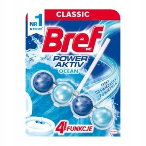 Bref Power Aktiv zawieszka do WC 50 g – świeży zapach sosny i ochrona muszli