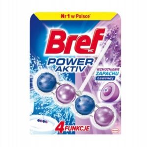 Bref Power Aktiv zawieszka do WC 50 g – lawendowy zapach i ochrona przed kamieniem