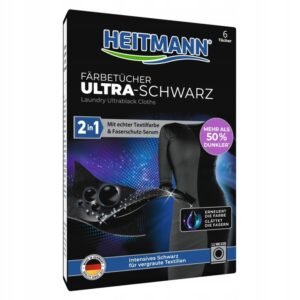HEITMANN Chusteczki przywracające Czerń 2in1 (6szt)