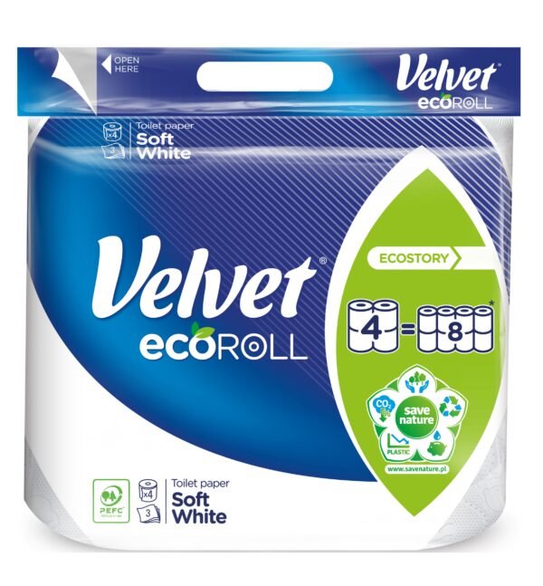 papier toaletowy velvet ecoroll 4 rolki