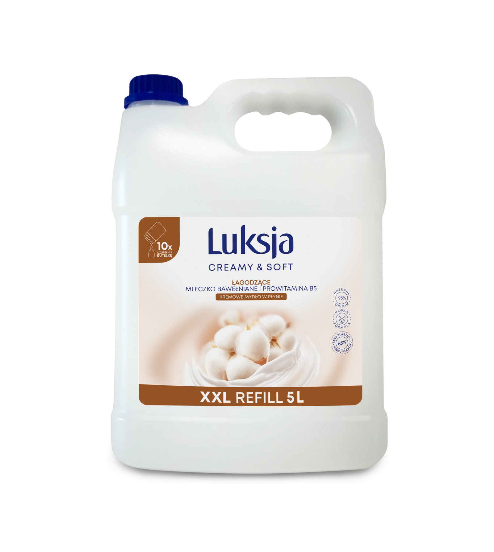 Mydło w płynie Luksja Creamy Cotton 5 l - uzupełnienie