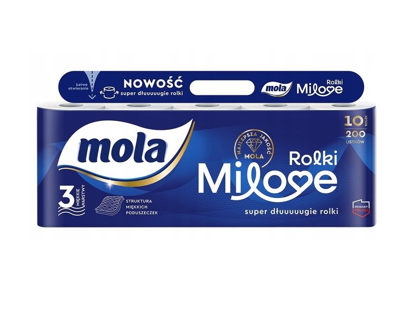 Papier toaletowy Mola Milove 3W 10 rolek